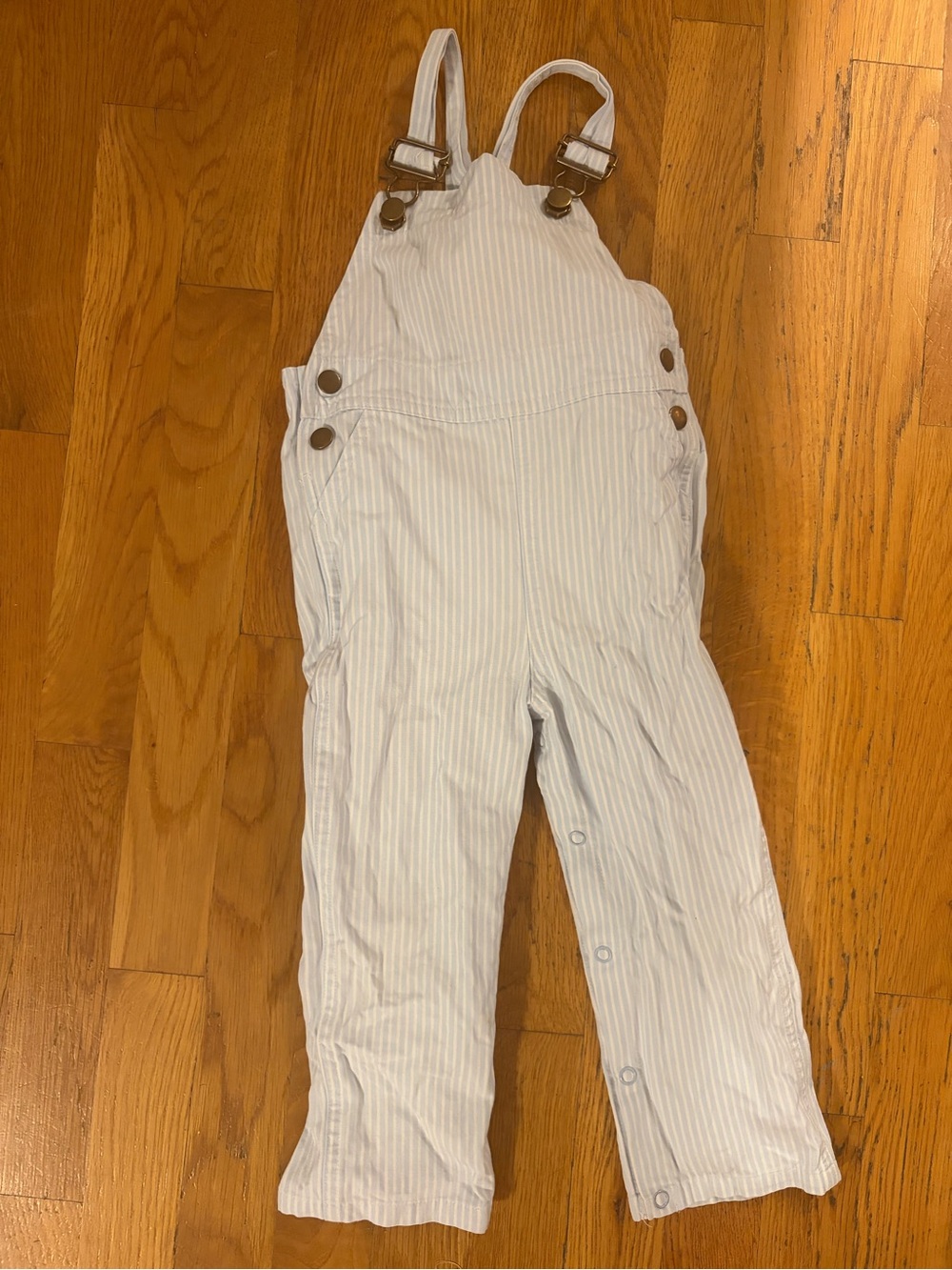 The Beaufort Bonnet Company Light Blue & White Striped Overalls